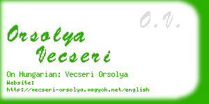 orsolya vecseri business card